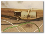 The old telephone connector also blew apart.