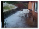 It also gets very cold when hail collects on the ground.