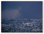 When the storm does occur, the automatic lights go on.